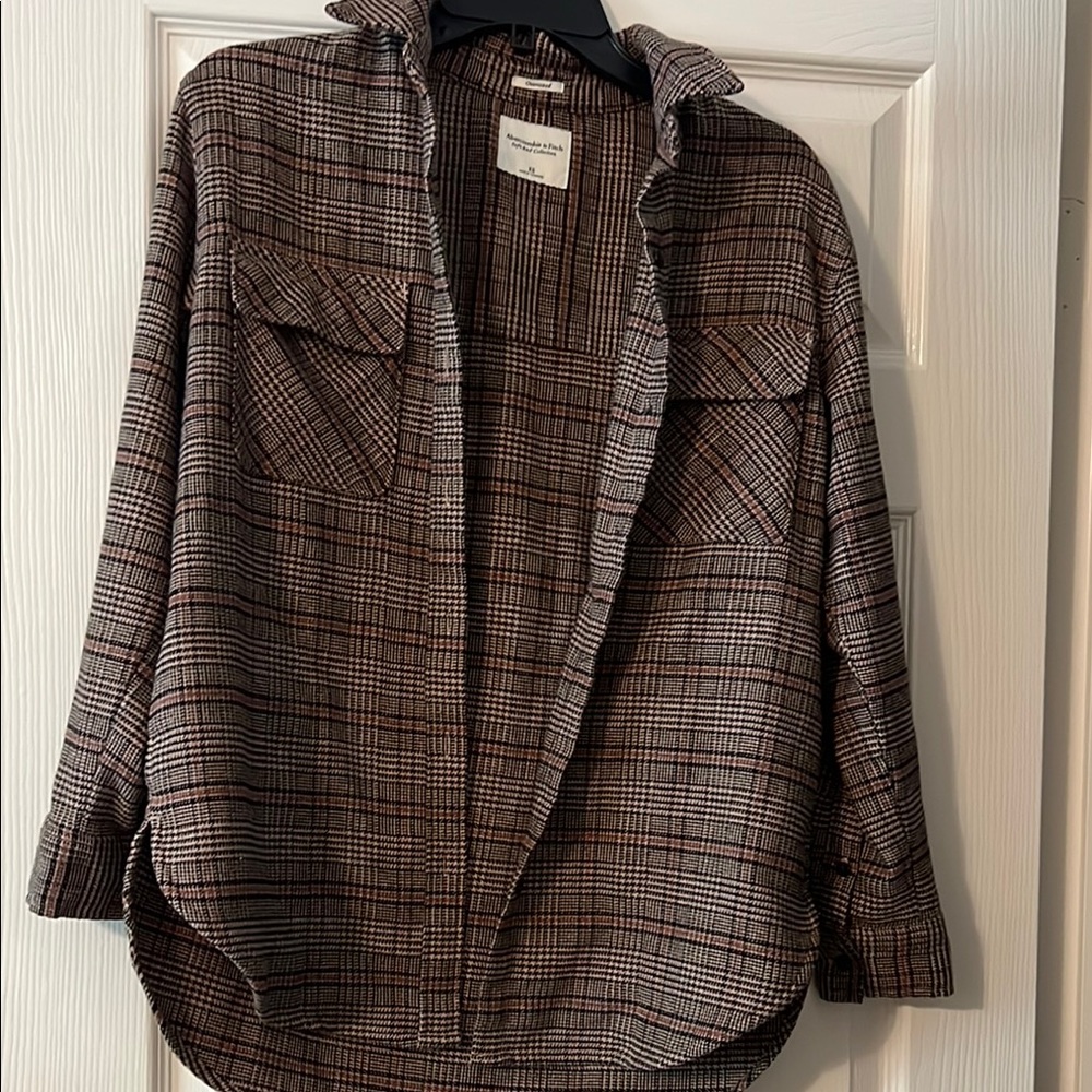 Abercrombie & Fitch Brown Plaid Jacket